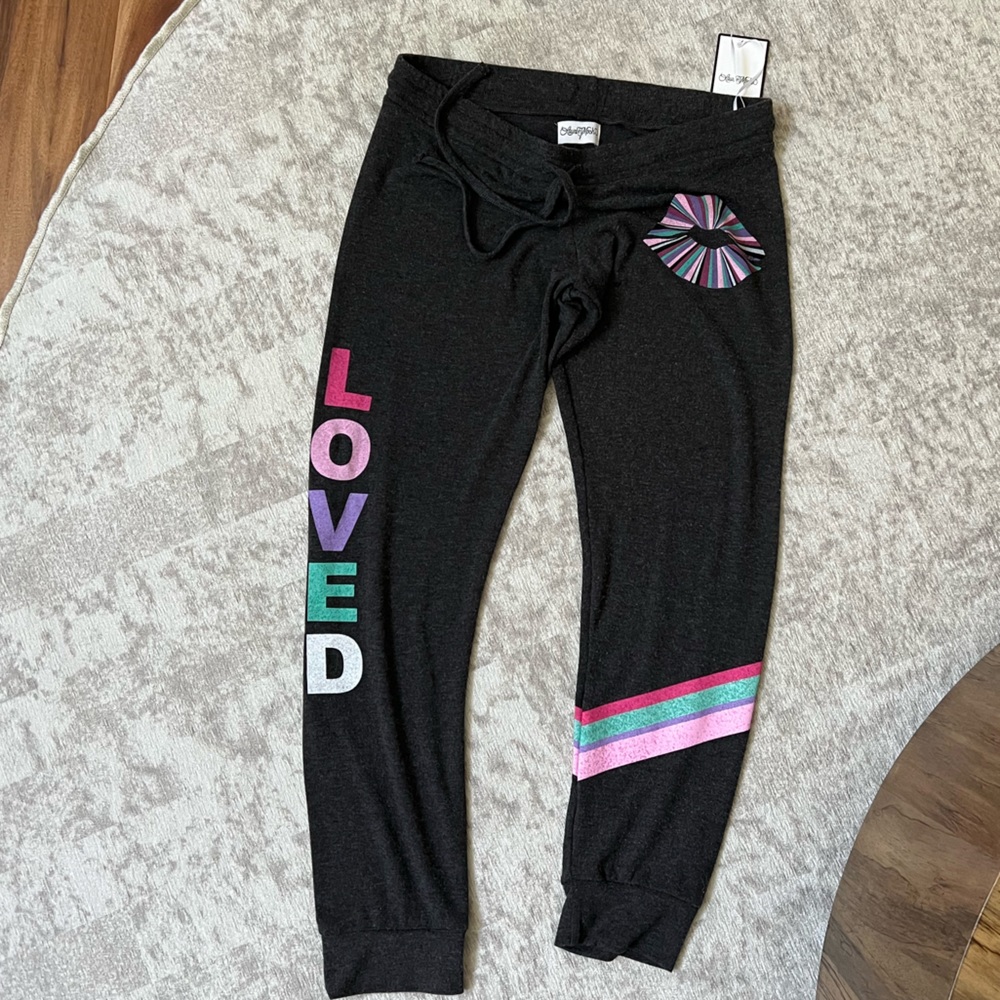 Lauren Moshi NWT Rainbow ‘Loved’ Sweatpants